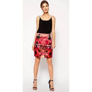 Ted Baker Jungle Orchid Floral Print A-Line Skirt